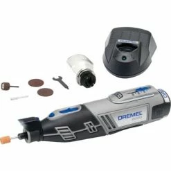 Schlussverkauf 🥰 Dremel 8220 2.0 Ah 12V Li-Ion, 5 Tlg. Zubehör, Schutzhauben-Vorsatz, Schnellladegerät 🌟